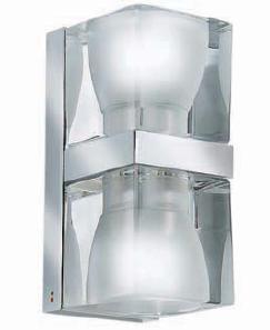 Levně Nástěnné svítidlo Cubetto křišťálové sklo 2x60W G9 230V chrom - FABBIAN