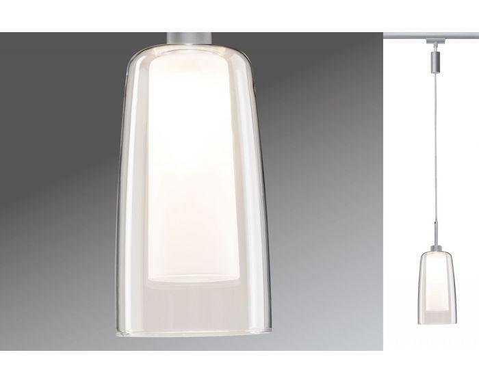URail LED zásvěsné svítidlo Arido II 5W GU10 matný chrom + sklo 949.98 - PAULMANN