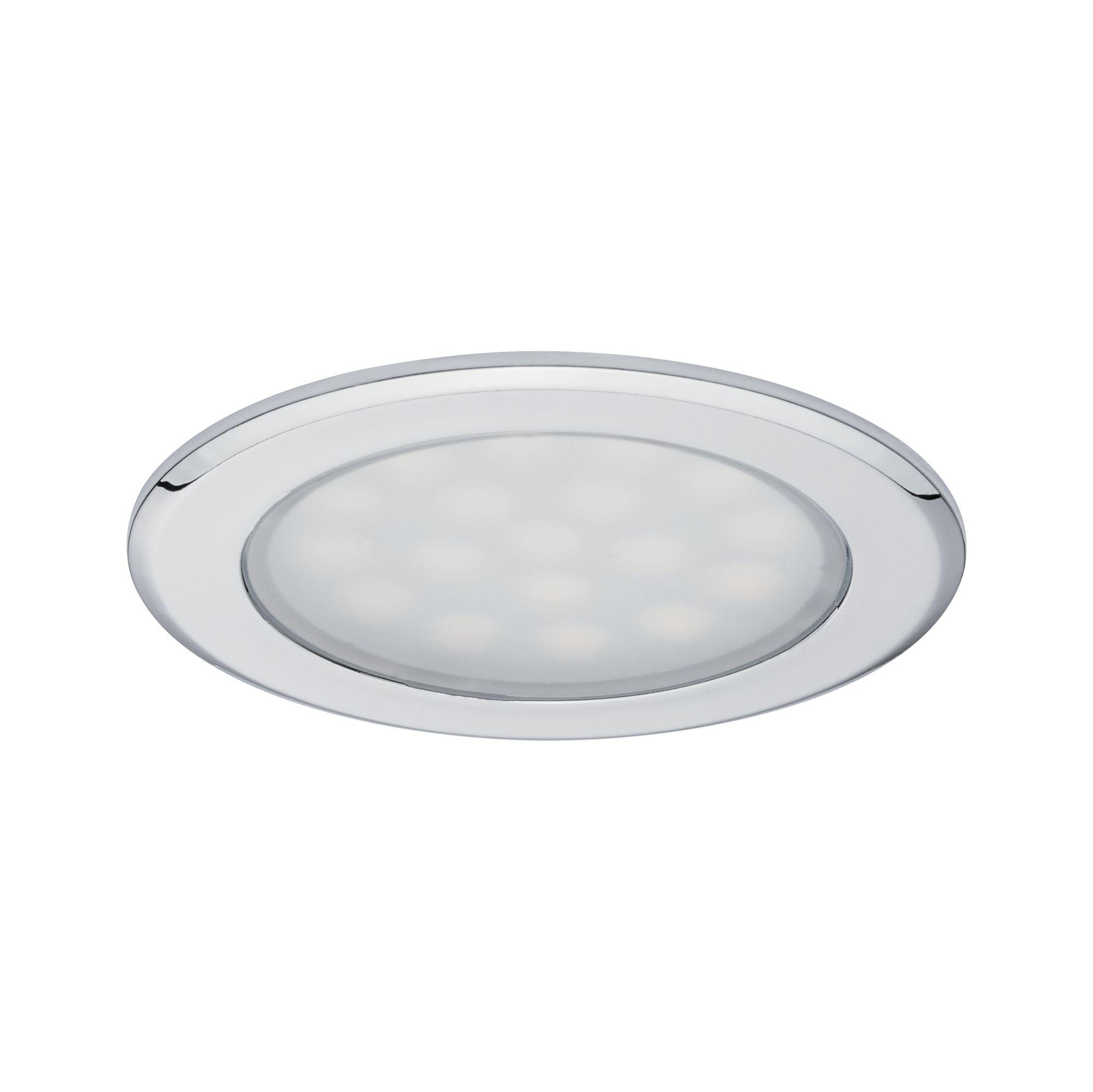 LED nábytkové vestavné svítidlo kruhové 2ks sada 2x2,5W chrom 999.20 - PAULMANN