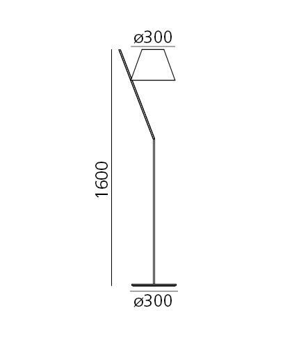 Stojací lampa LA PETITE Floor černá v.160cm E27 12W LED - ARTEMIDE
