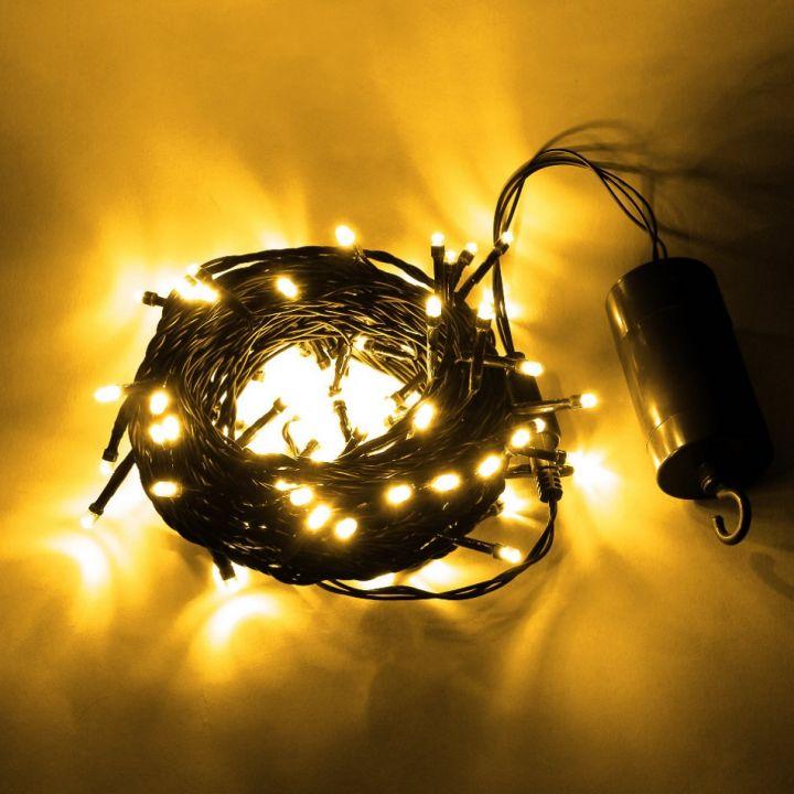 Levně DecoLED Světelný řetěz na baterie - 10,2 m, 100 teple bílých LED