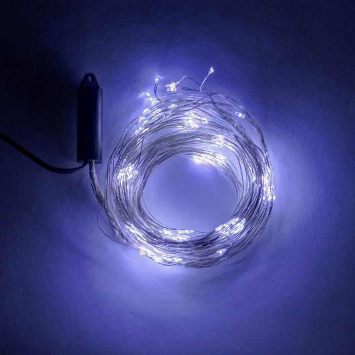 Levně DecoLED LED světelný řetěz - 12 x 1,5 m, ledově bílá, 180 diod