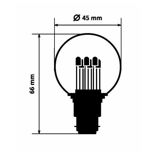 Levně DecoLED LED žárovka - teple bílá, patice B22