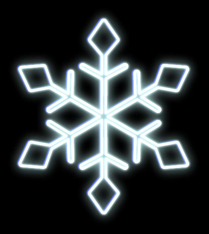 Levně DecoLED LED světelný motiv - vločka, ledově bílá, pr. 65 cm