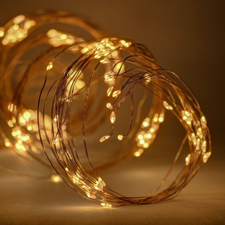 Levně DecoLED LED světelný řetěz - 12 x 1,5 m, teple bílá, 180 diod