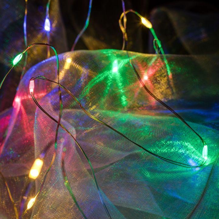 Levně DecoLED LED světelný řetěz na baterie - barevný, 20 diod, 2,3 m