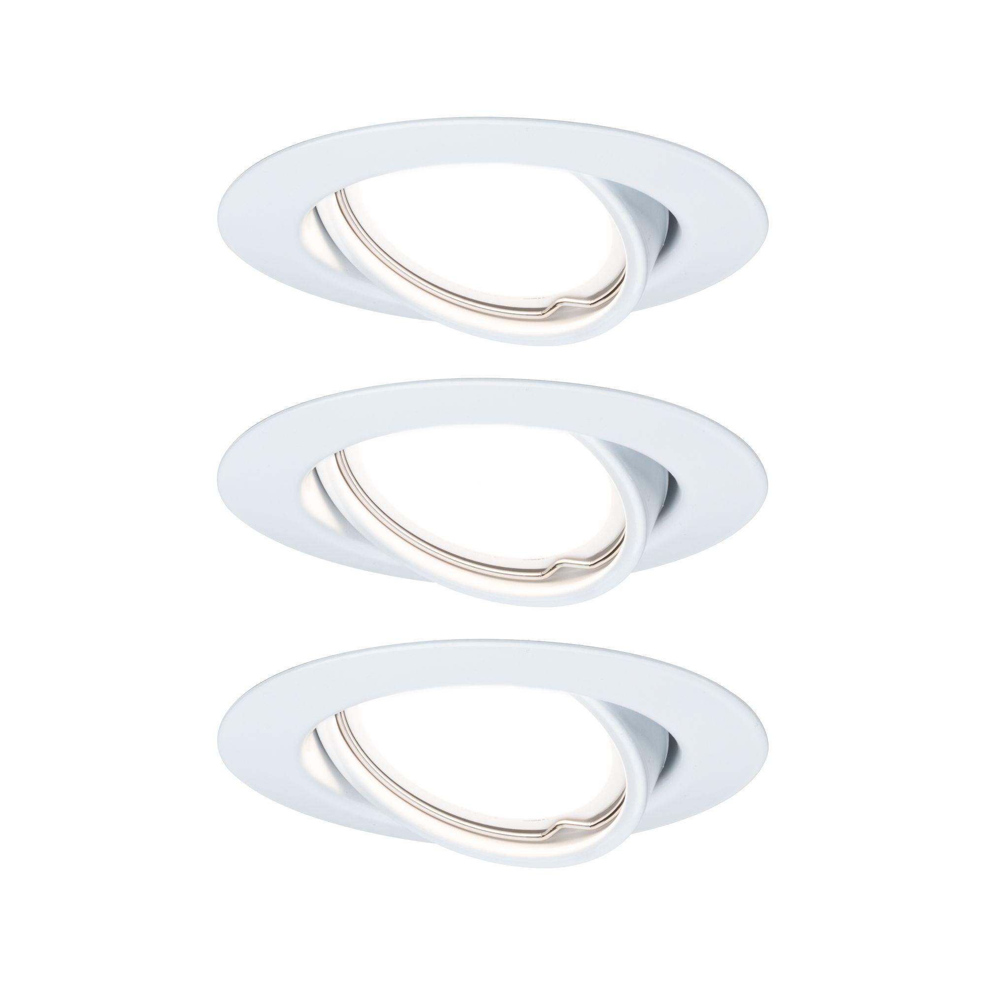 Vestavné svítidlo LED Base kruhové 3x5W GU10 bílá mat nastavitelné 3-krokové-stmívatelné 934.26 - PAULMANN
