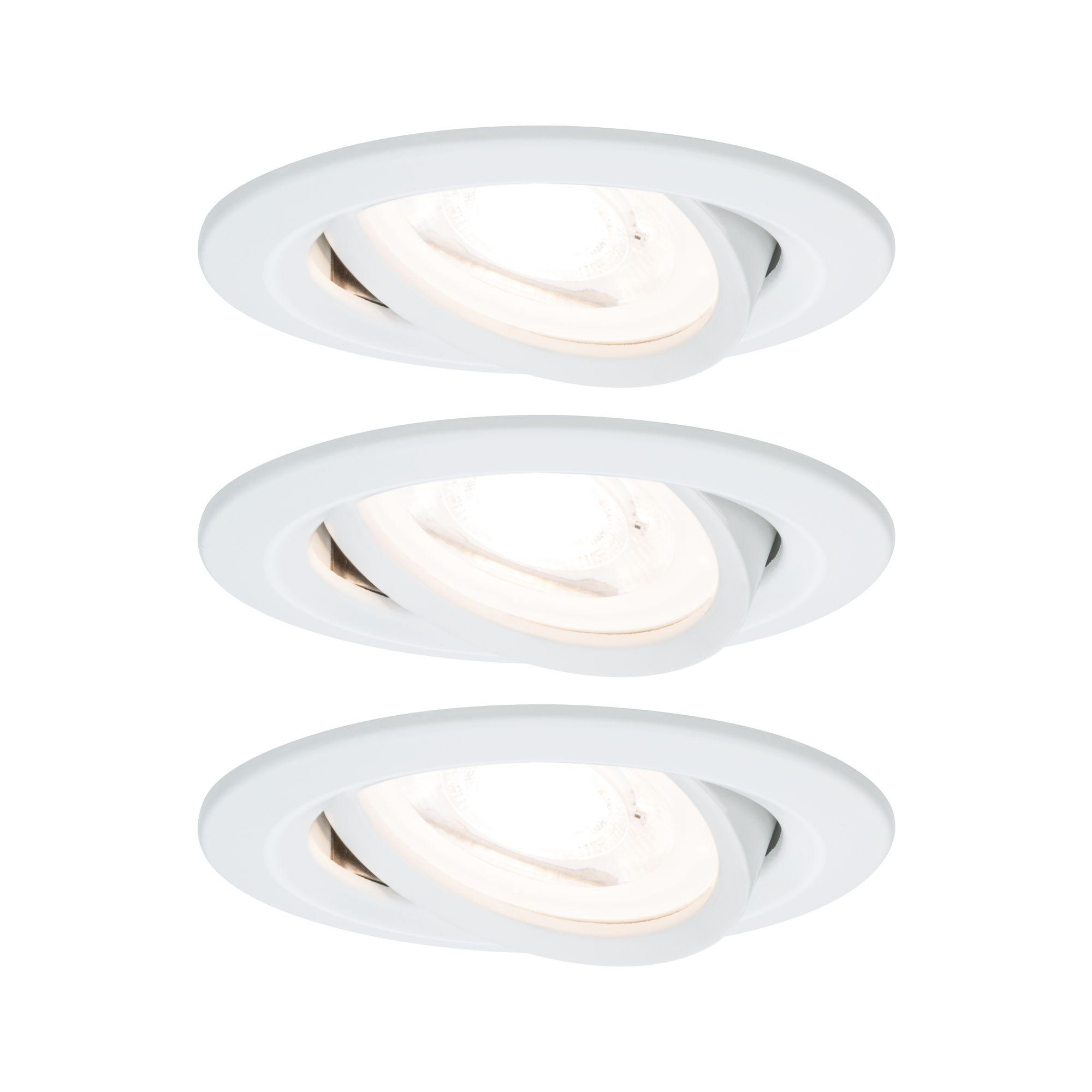 Vestavné svítidlo LED Nova kruhové 3x6,5W GU10 bílá mat nastavitelné 934.31 - PAULMANN