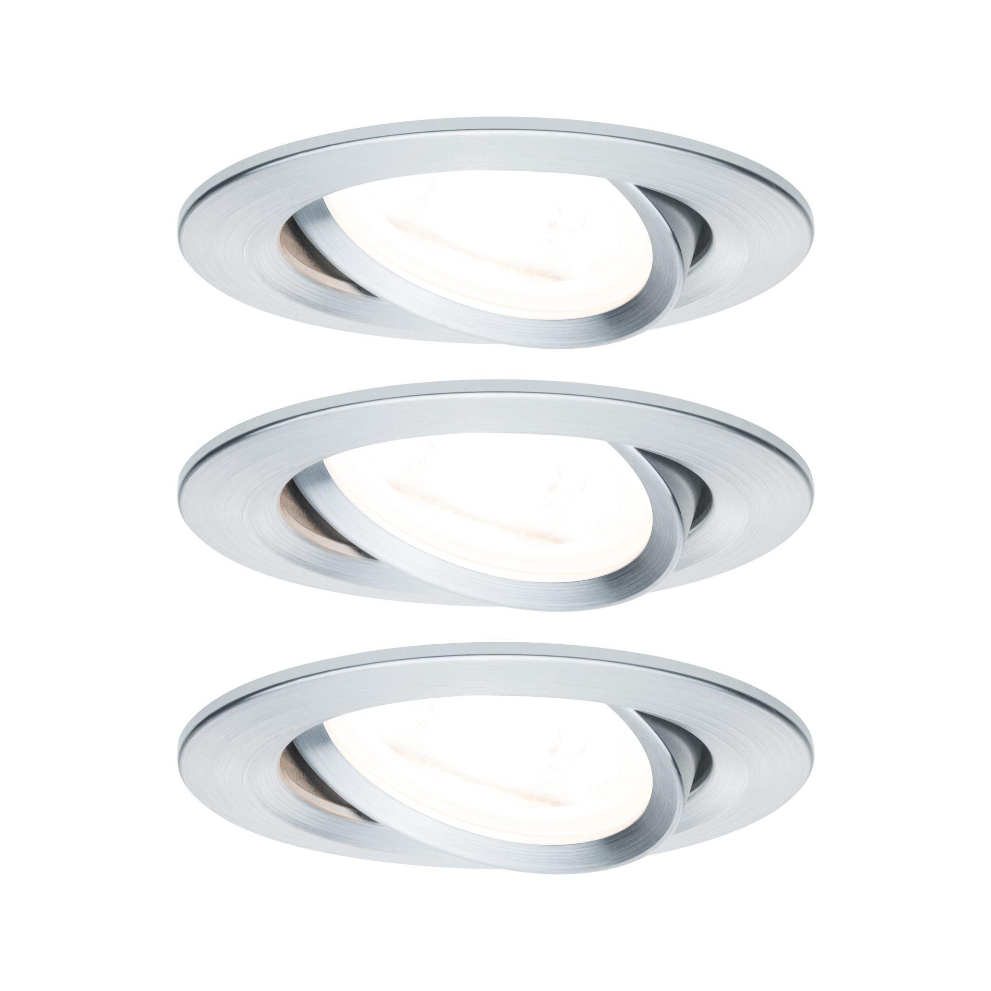 Levně Vestavné svítidlo LED Nova kruhové 3x6,5W GU10 hliník broušený nastavitelné 934.33 - PAULMANN