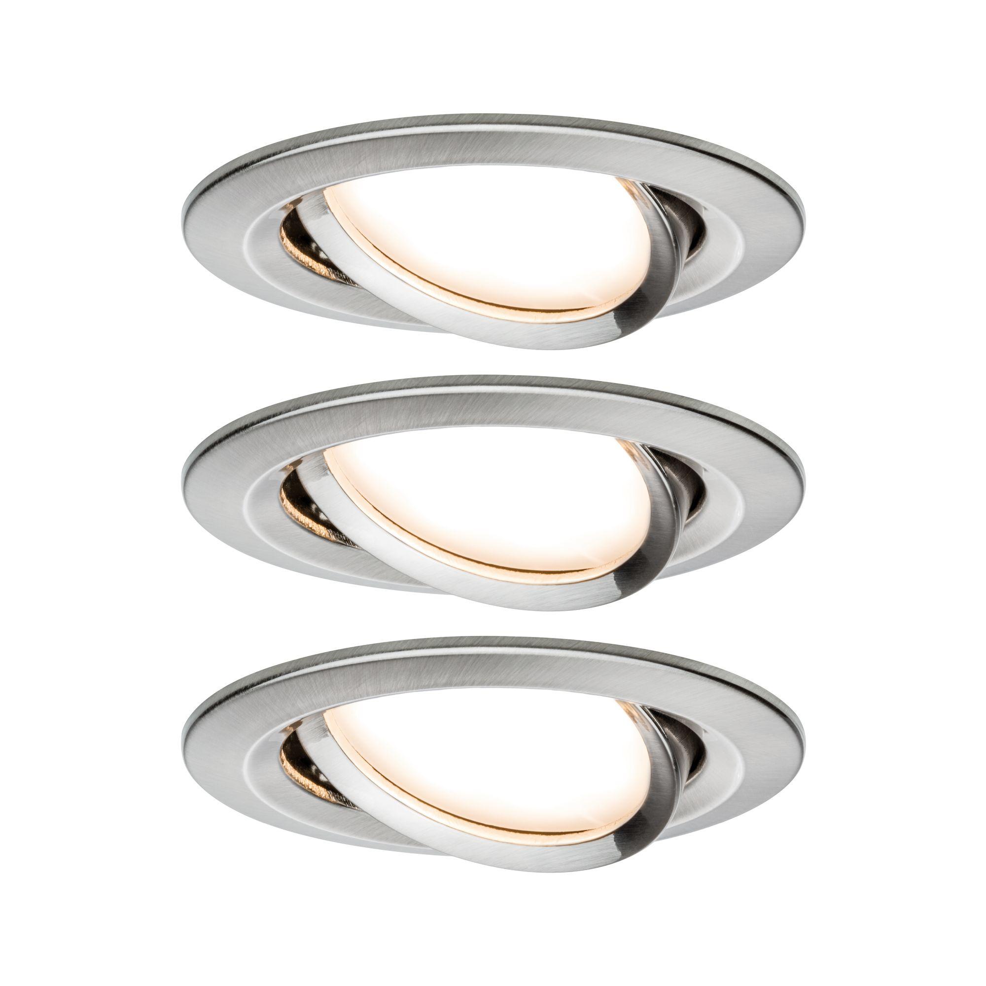 Vestavné svítidlo LED Nova kruhové 3x6,5W kov kartáčovaný nastavitelné 934.47 - PAULMANN