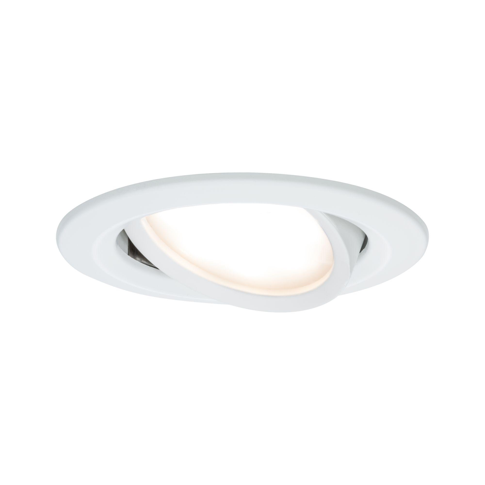 Vestavné svítidlo LED Nova kruhové 1x6,5W bílá mat nastavitelné 934.48 - PAULMANN