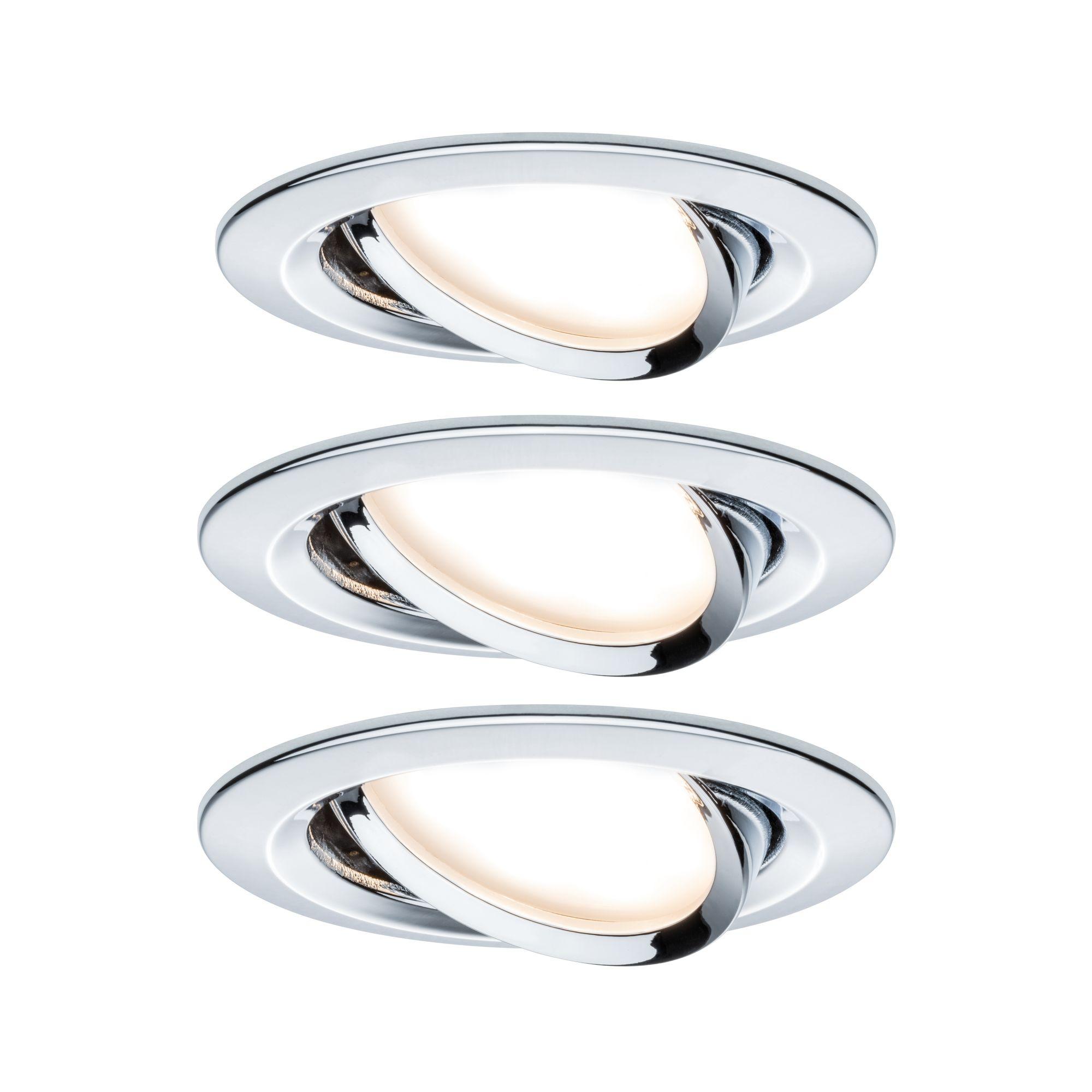 Vestavné svítidlo LED Nova kruhové 3x6,5W chrom nastavitelné 934.52 - PAULMANN