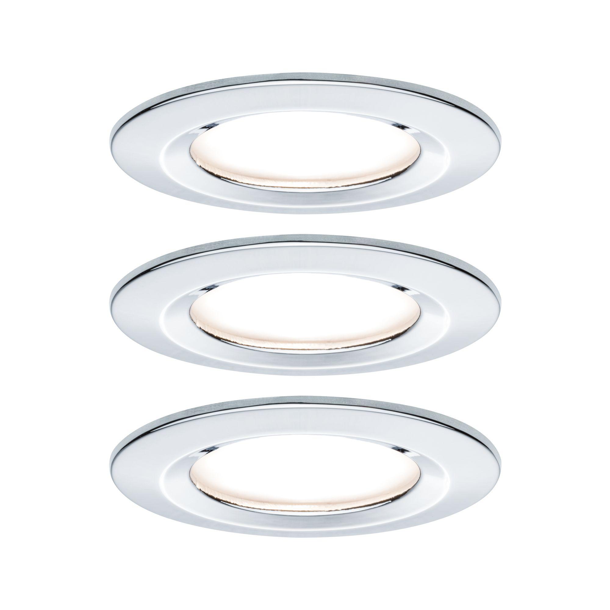 Vestavné svítidlo LED Nova kruhové 3x6,5W GU10 chrom nevýklopné 3-krokové-stmívatelné 934.81 - PAULMANN