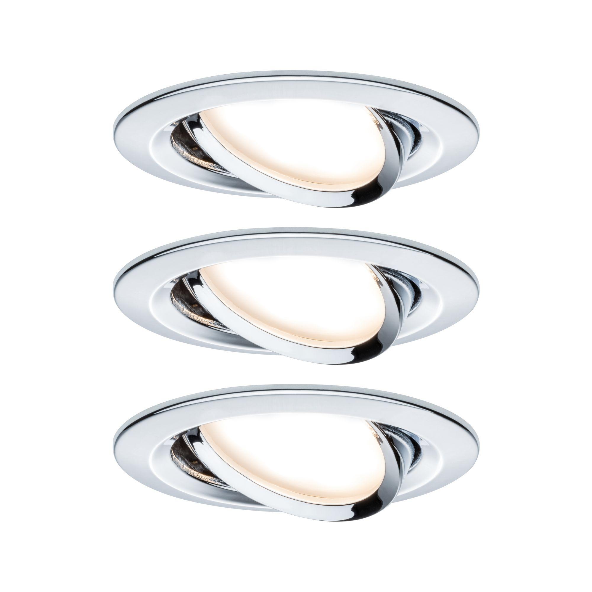 Vestavné svítidlo LED Nova kruhové 3x6,5W chrom nastavitelné 3-krokové-stmívatelné 934.88 - PAULMANN