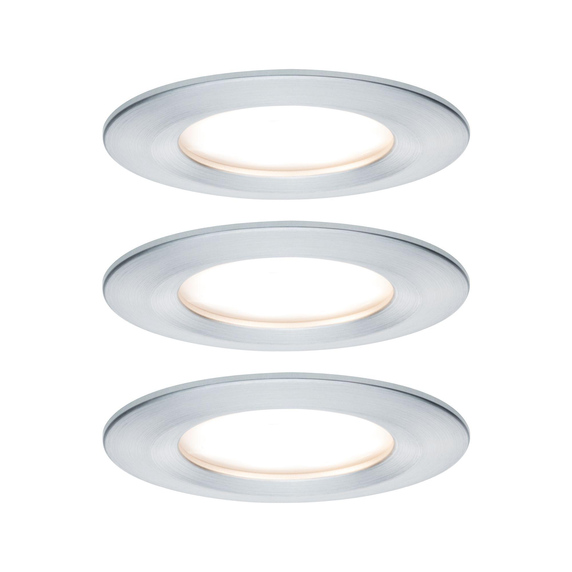 Vestavné svítidlo LED Nova kruhové 3x6,5W hliník broušený nevýklopné 3-krokové-stmívatelné 934.98 - PAULMANN