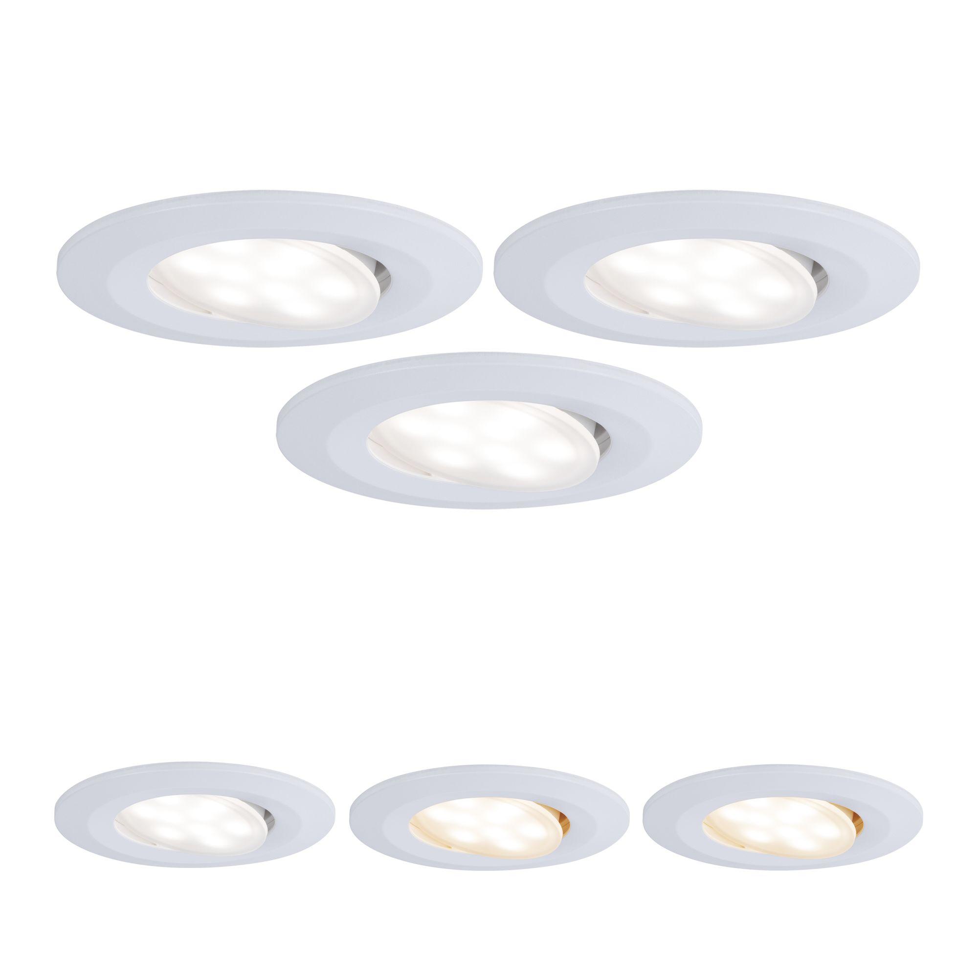 Vestavné svítidlo LED Calla kruhové 3x5,5W bílá mat výklopné nastavitelná teplota barvy 999.35 - PAULMANN