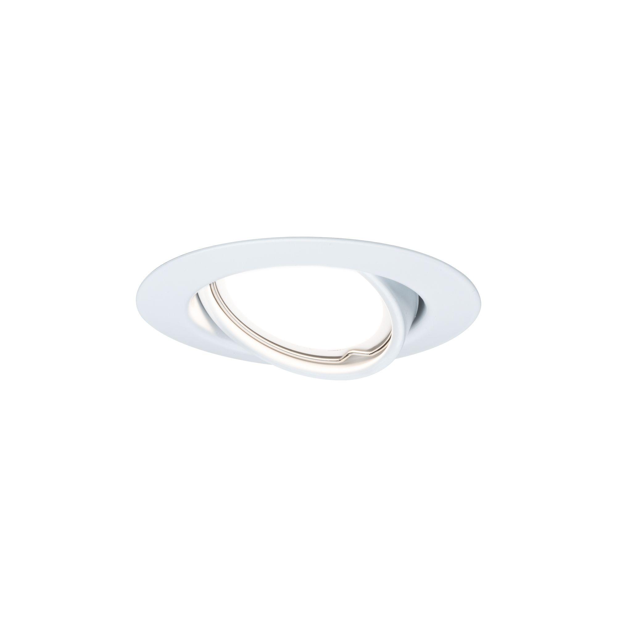 Vestavné svítidlo LED Base kruhové 1x5W GU10 bílá mat výklopné 934.11 - PAULMANN