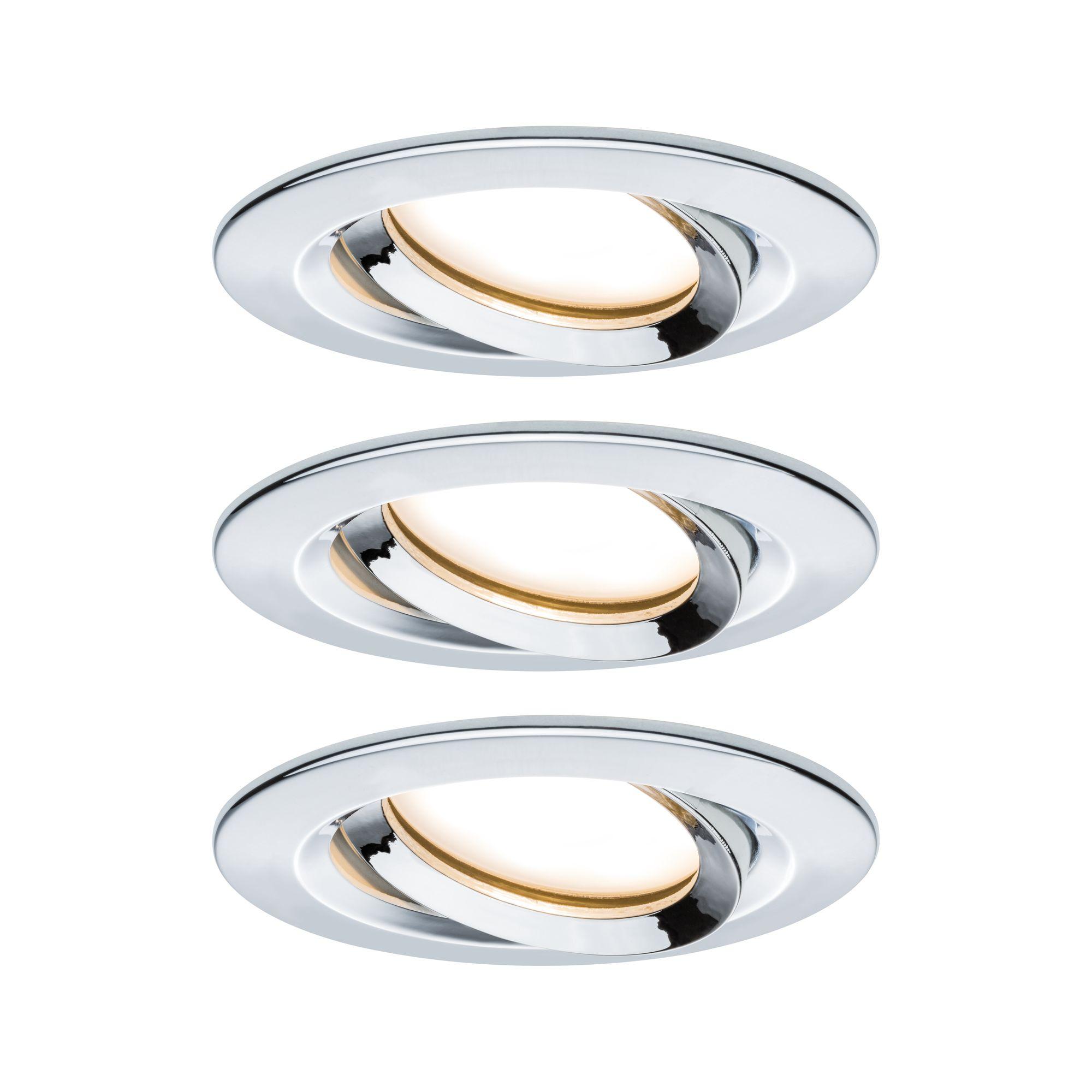 Vestavné svítidlo LED Nova Plus kruhové 3x6,8W chrom výklopné stmívatelné 936.84 - PAULMANN