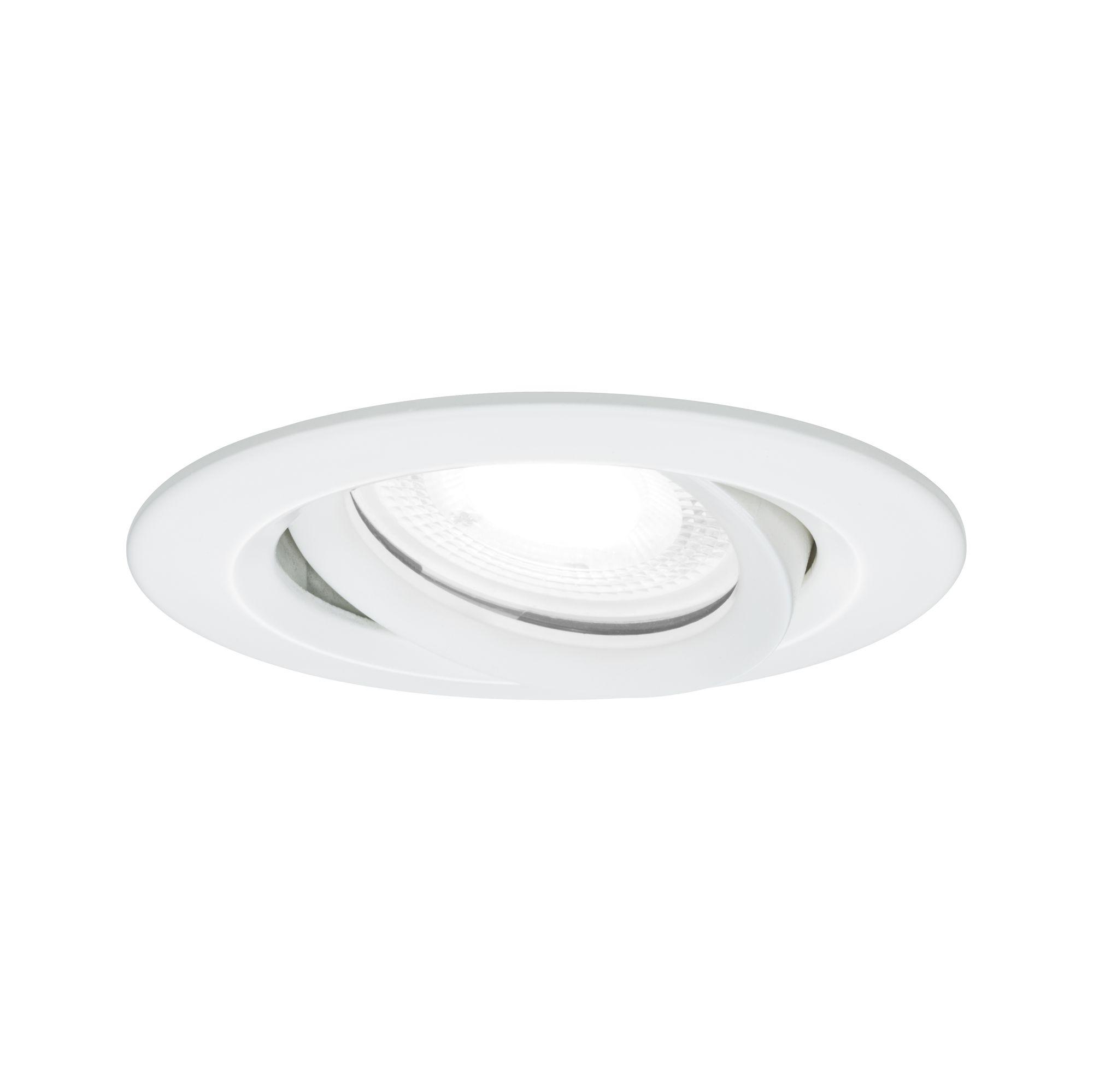 Vestavné svítidlo LED Nova Plus kruhové 1x6W GU10 bílá mat výklopné stmívatelné 936.72 - PAULMANN