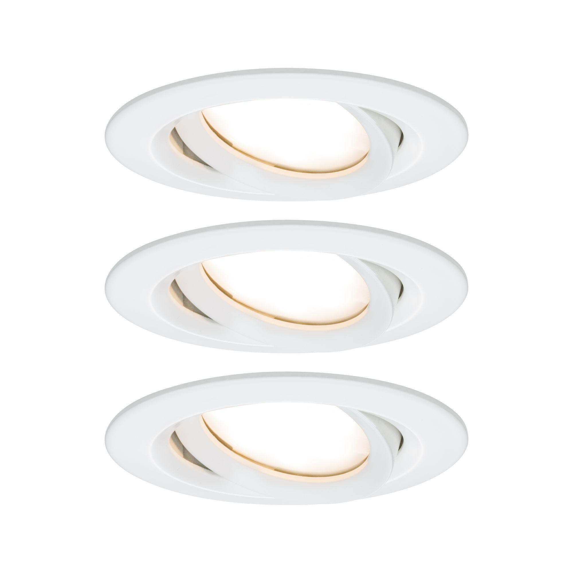 Vestavné svítidlo LED Nova Plus kruhové 3x6,8W bílá mat výklopné stmívatelné 936.82 - PAULMANN