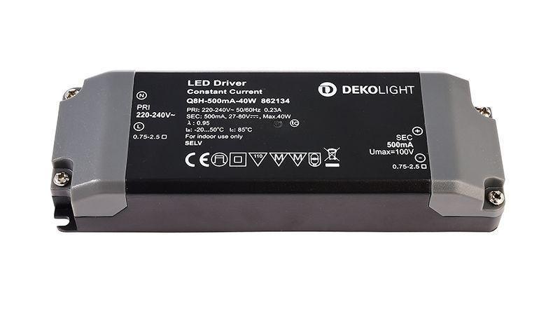Levně AKCE Deko-Light napájení BASIC Q8H-500mA/40W konstantní proud 500 mA IP20 27-80V DC 40W - LIGHT IMPRESSIONS