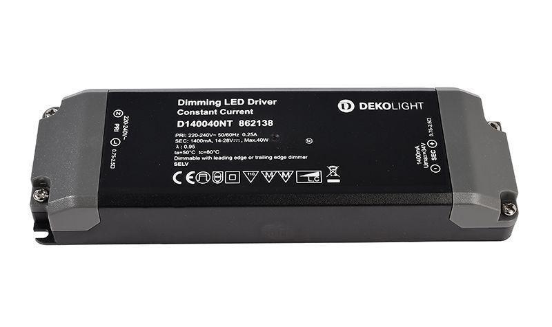 Levně AKCE Deko-Light napájení BASIC D140040NT konstantní proud 1400 mA IP20 stmívatelné 14-28V DC 40W - LIGHT IMPRESSIONS