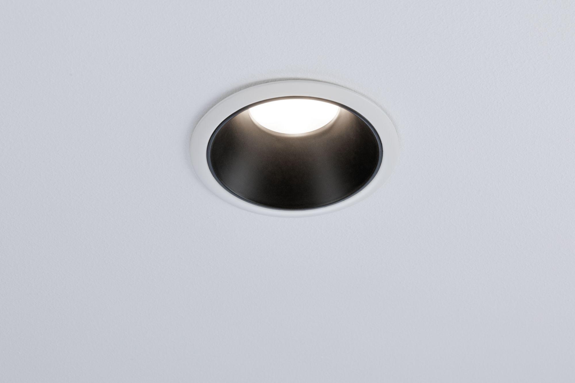 Vestavné svítidlo LED Cole 6,5W bílá/černá mat 3-krokové-stmívatelné 2700K teplá bílá - PAULMANN
