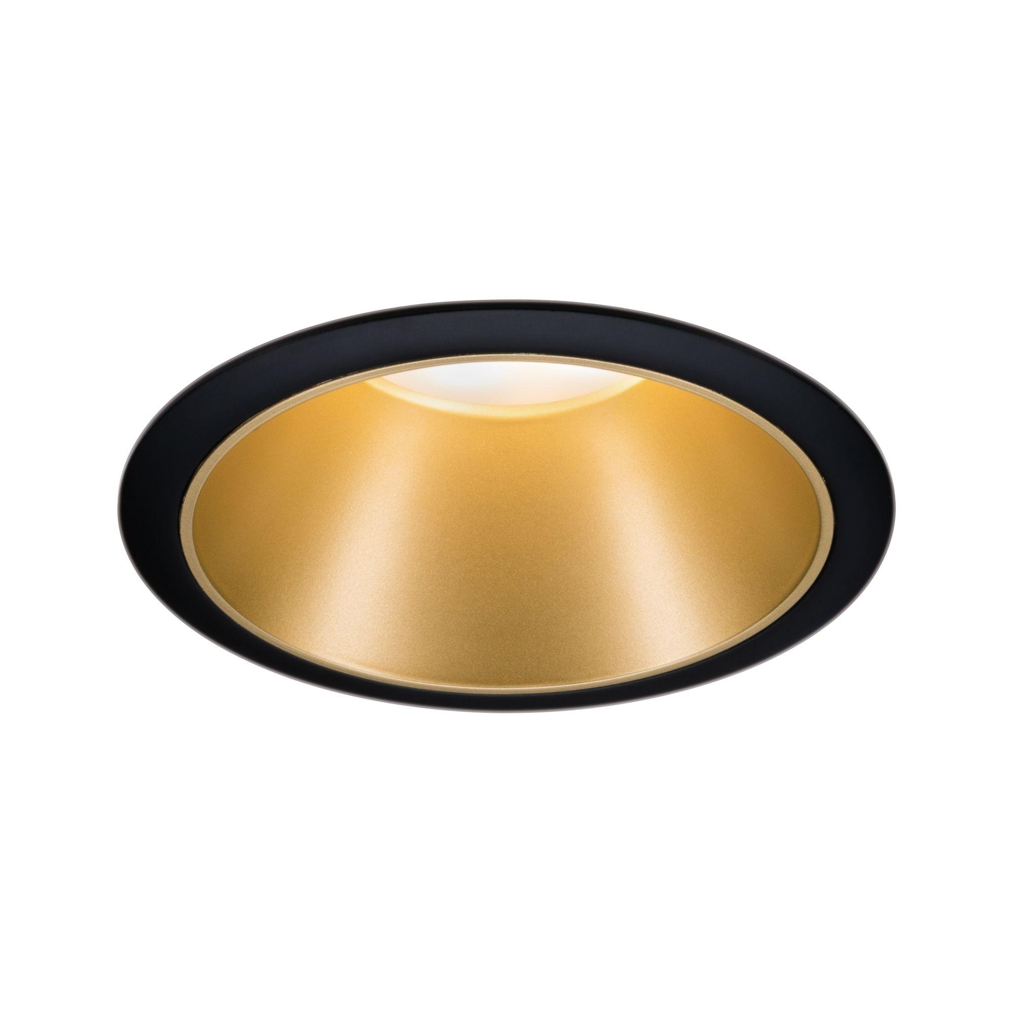 Vestavné svítidlo LED Cole 6,5W černá/zlatá mat 3-krokové-stmívatelné 2700K teplá bílá - PAULMANN