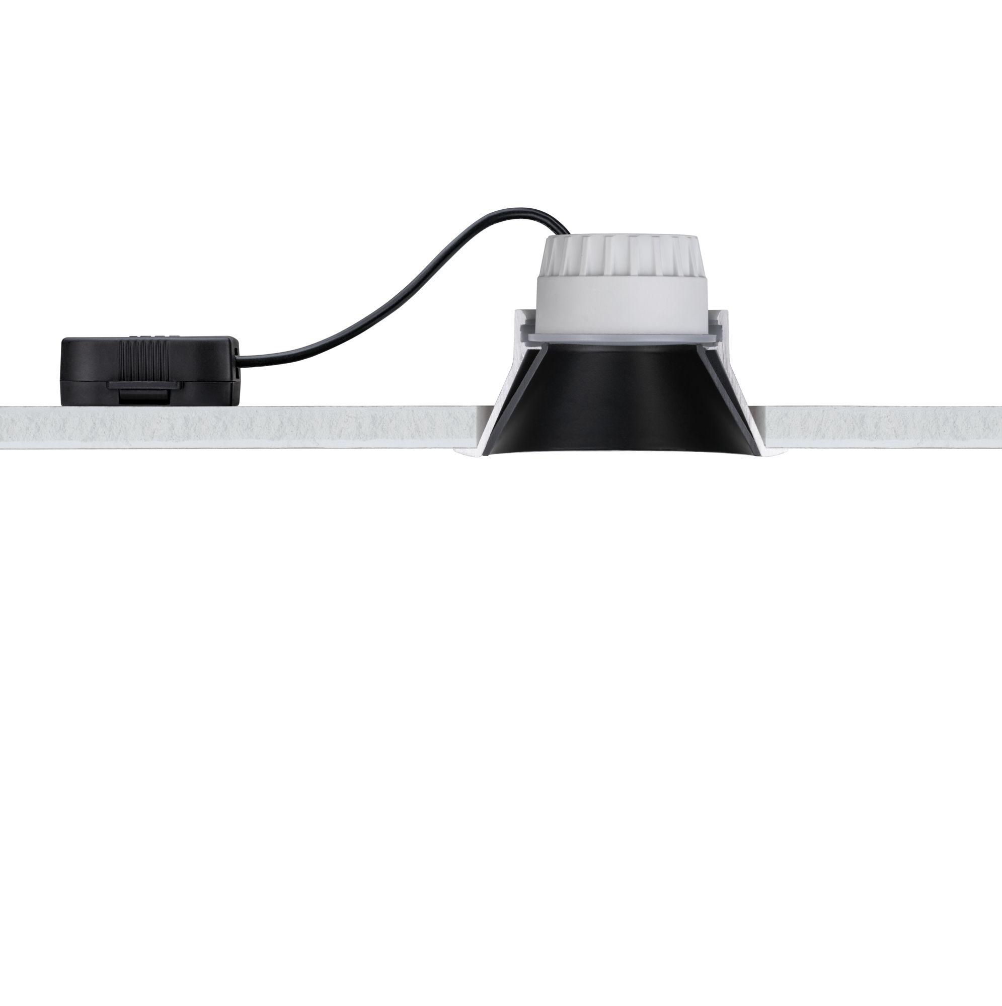 Vestavné svítidlo LED Cole 6,5W černá/stříbrná mat 3-krokové-stmívatelné 2700K teplá bílá - PAULMANN