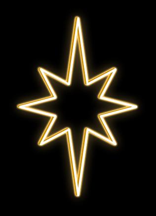 Levně DecoLED LED světelný motiv hvězda,teple bílá,52x45cm EFD10WS1