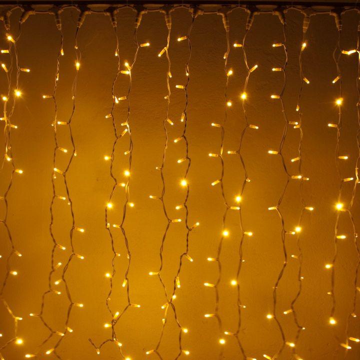 Levně DecoLED LED světelná záclona, 1x1,5m, teple bílá, 150 diod, IP67 CLNX0101W