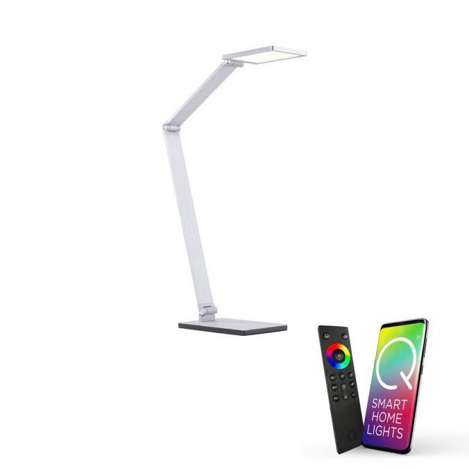 Levně Q-HANNES LED stolní lampa Smart Home v puristickém hliníkovém designu ZigBee 2700-5000K - PAUL NEUHAUS