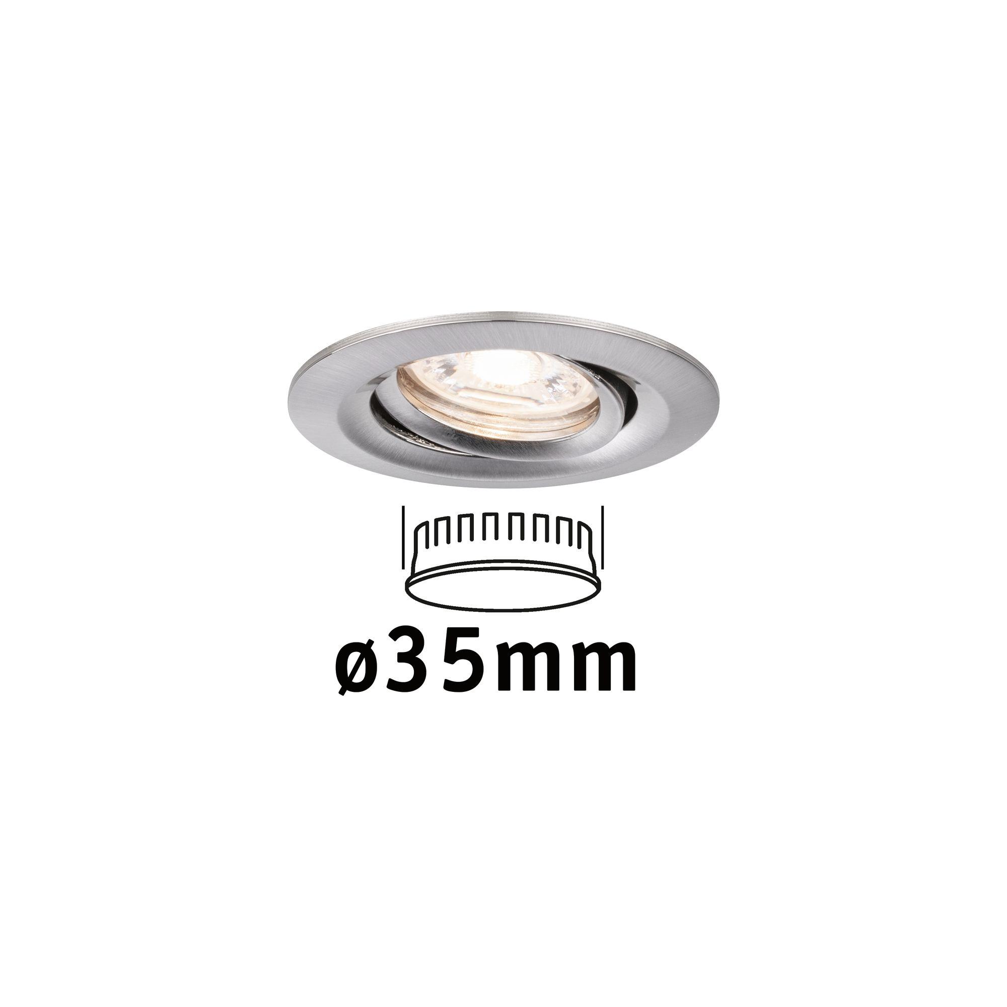 LED vestavné svítidlo Nova mini výklopné 1x4W 2.700K kov kartáčovaný 230V - PAULMANN