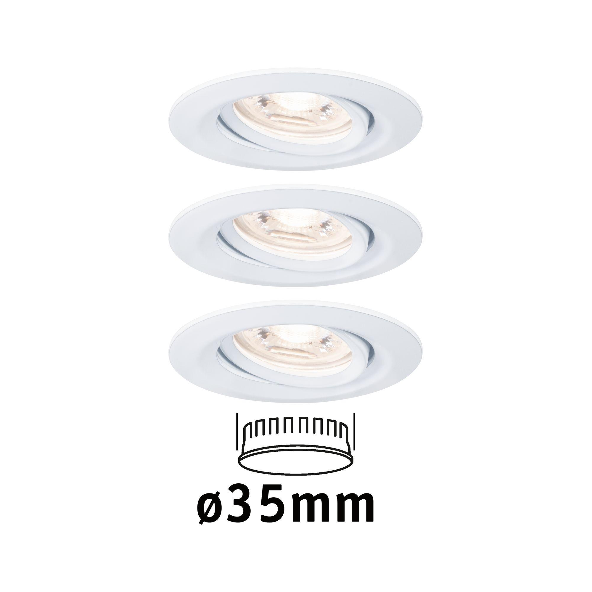 LED vestavné svítidlo Nova mini výklopné 3x4W 2.700K bílá mat 230V - PAULMANN