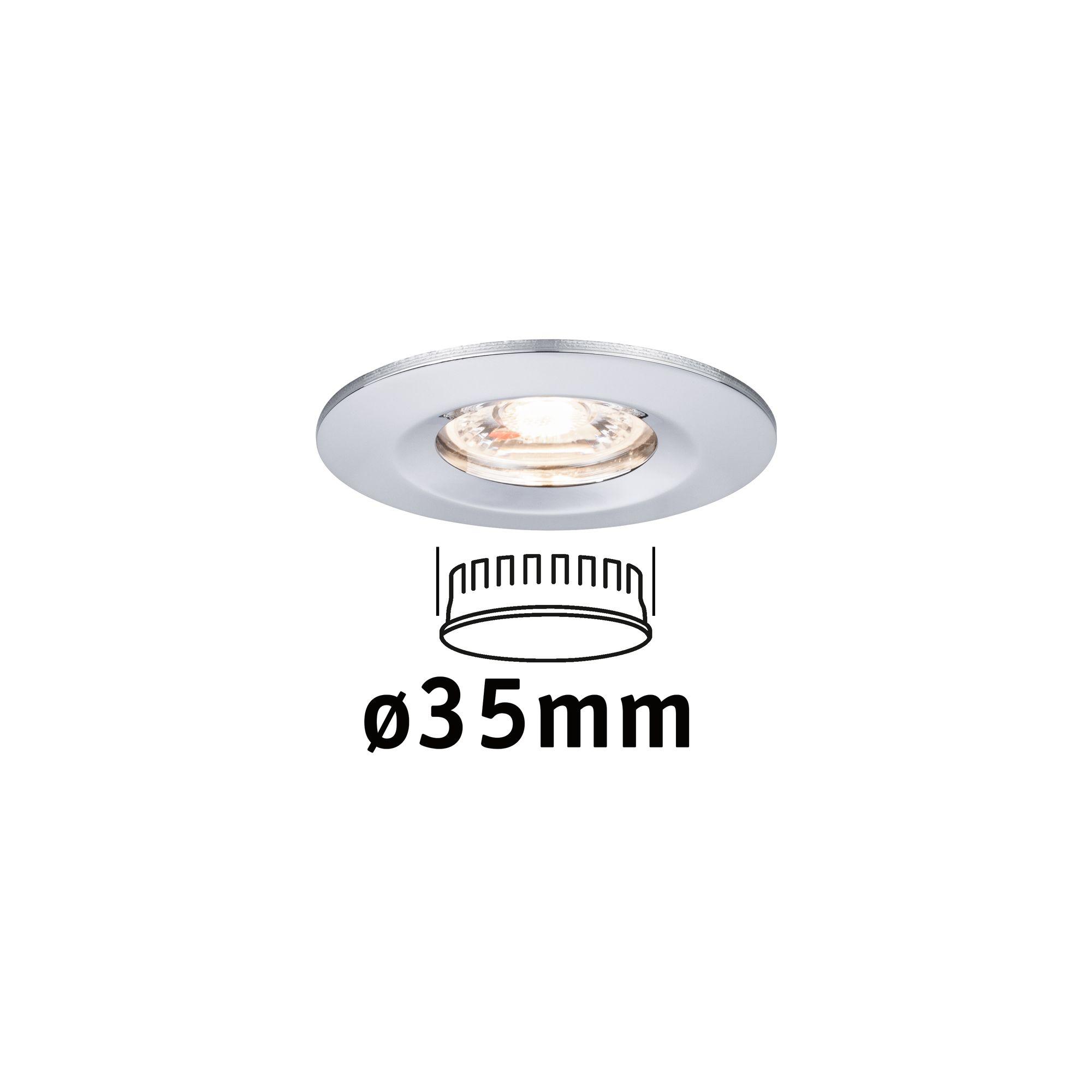 LED vestavné svítidlo Nova mini nevýklopné IP44 1x4W 2.700K chrom 230V - PAULMANN