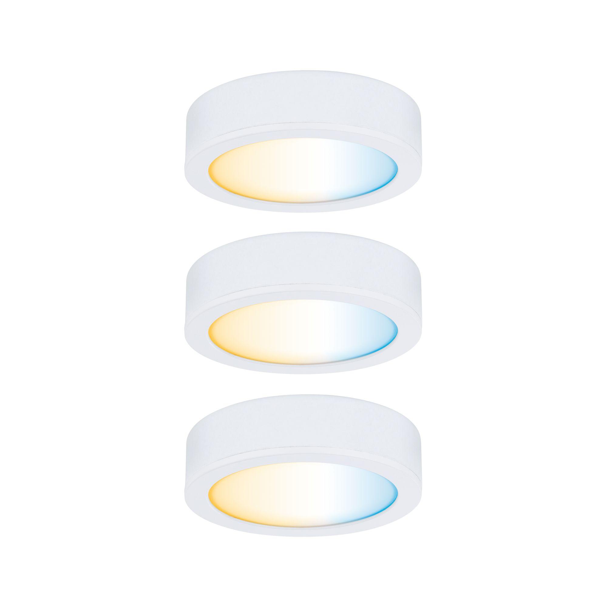 Nábytkové svítidlo Clever Connect startovací sada Disc bílá mat 12V 3x2,1W měnitelná bílá 2.700-6.500K - PAULMANN