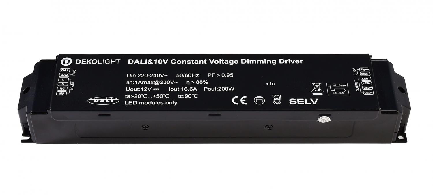 Levně AKCE Deko-Light napájení BASIC DIM CV 200AD-12V DALI-Bus / Push / 1-10V konstantní napětí 0-16700 mA IP20 stmívatelné 12V DC 200W - LIGHT IMPRESSIONS