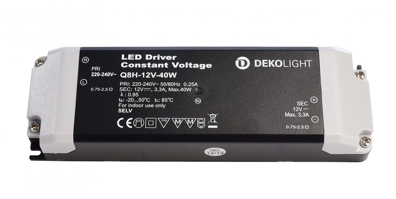Levně AKCE Deko-Light napájení BASIC CV Q8H-12-40W konstantní napětí 0-3300 mA IP20 12V DC 40W - LIGHT IMPRESSIONS