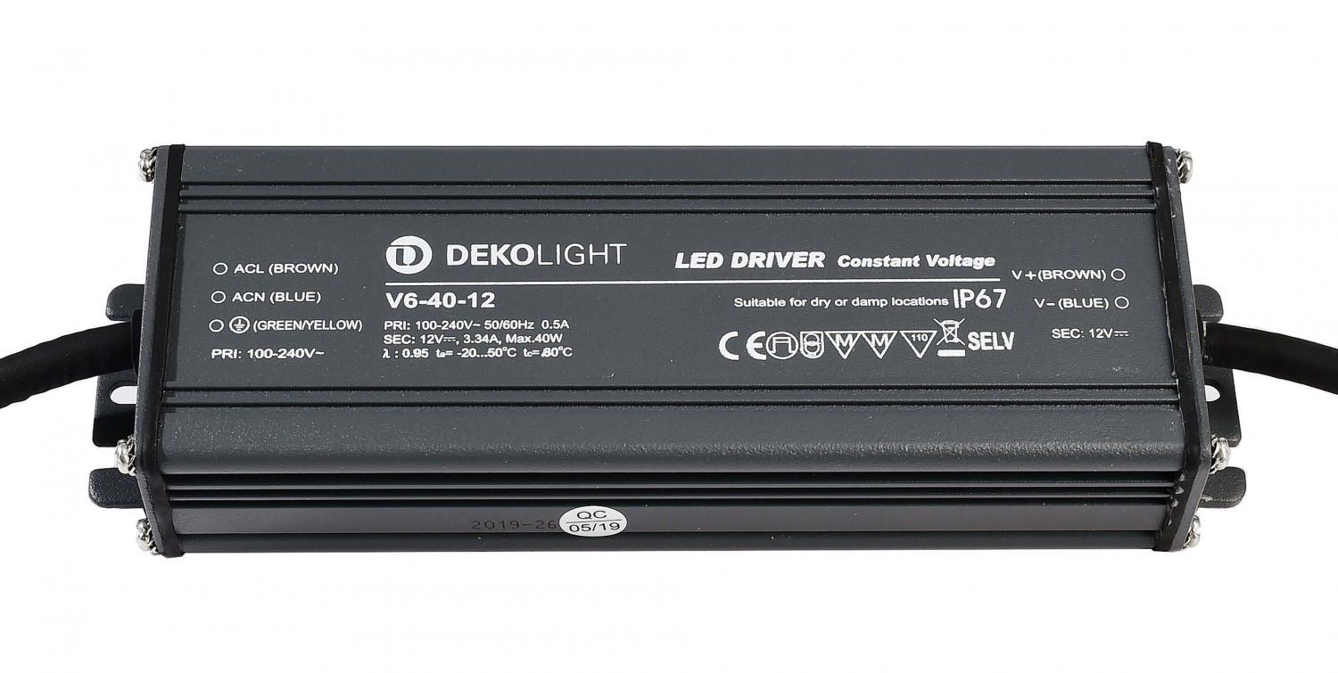 Levně AKCE Deko-Light napájení IP CV V6-40-12 konstantní napětí 0-3340 mA IP67 12V DC 40W - LIGHT IMPRESSIONS