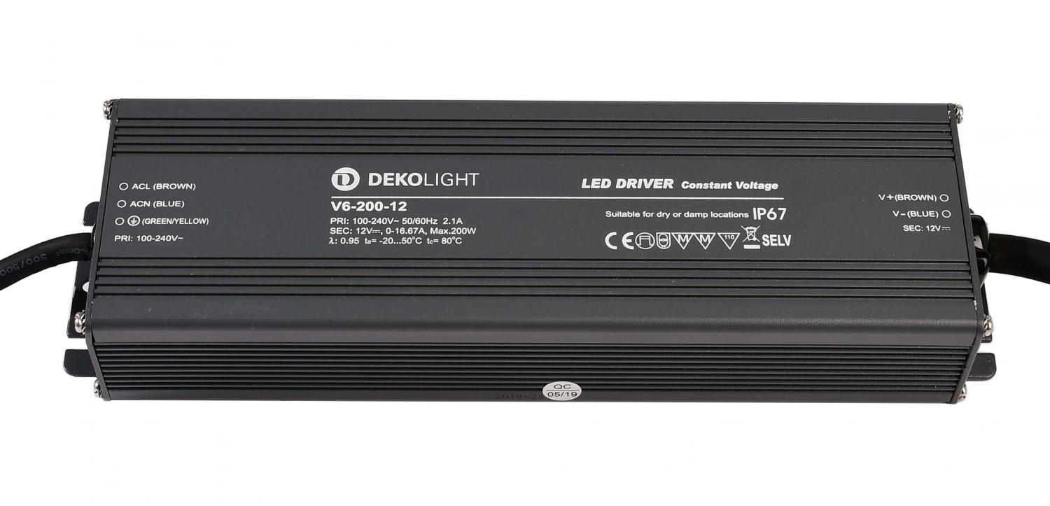Levně AKCE Deko-Light napájení IP CV V6-200-12 konstantní napětí 0-16670 mA IP67 12V DC 200W - LIGHT IMPRESSIONS