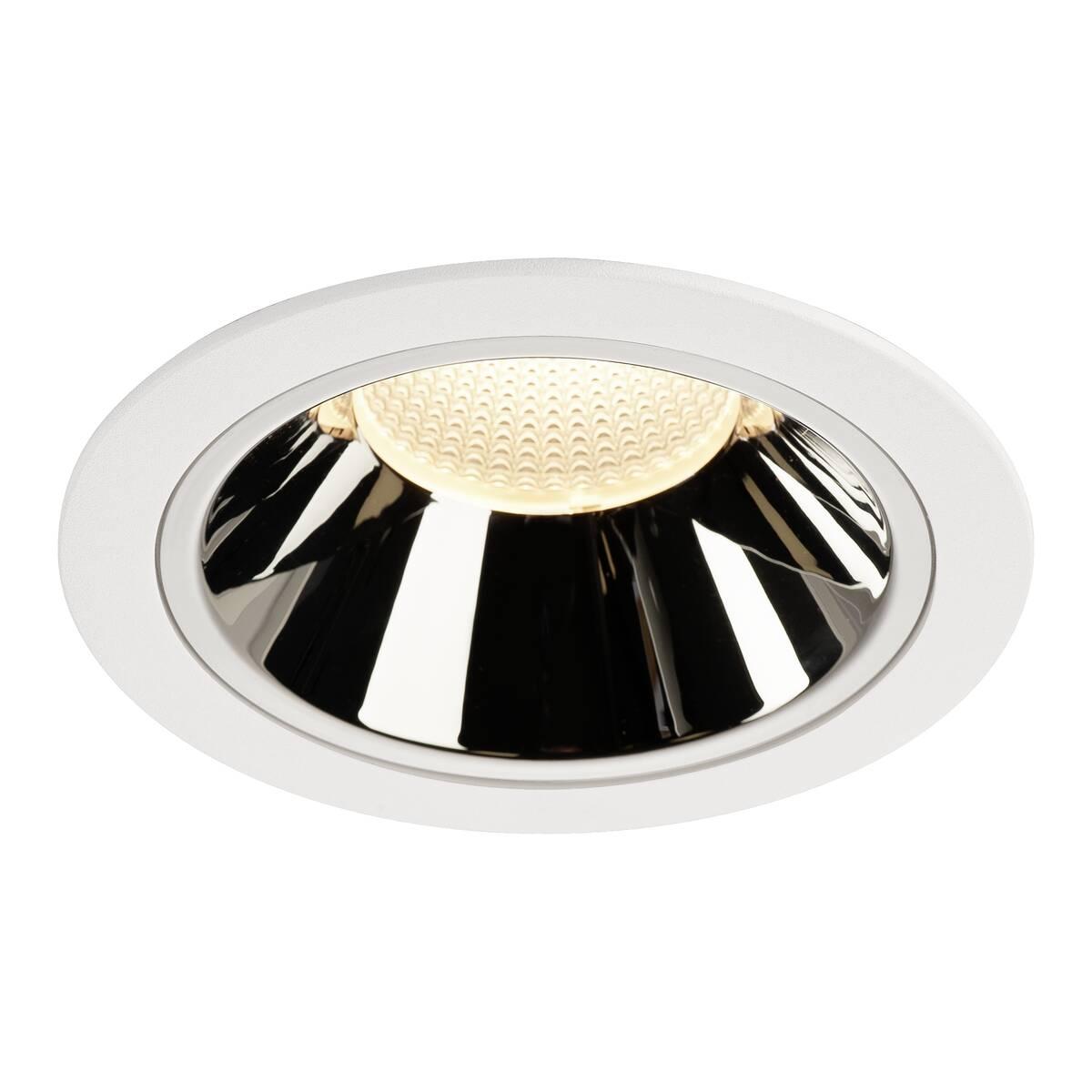 Levně NUMINOS® DL XL vnitřní LED zápustné stropní svítidlo bílá/chrom 3000 K 20° - BIG WHITE (SLV)