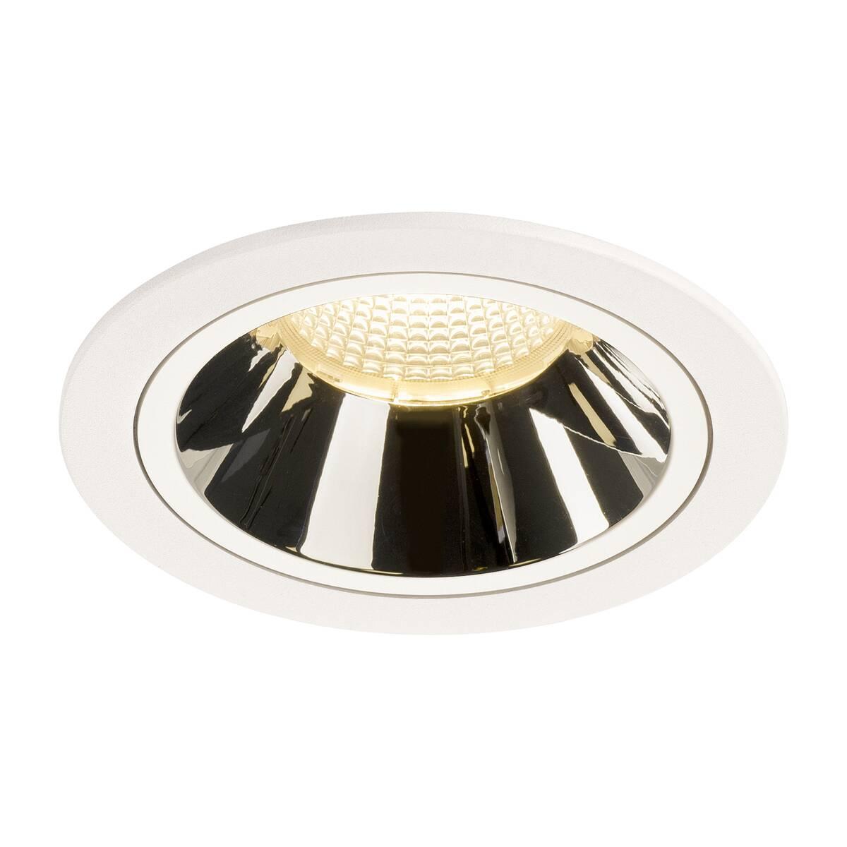 Levně NUMINOS® DL L vnitřní LED zápustné stropní svítidlo bílá/chrom 3000 K 20° - BIG WHITE (SLV)