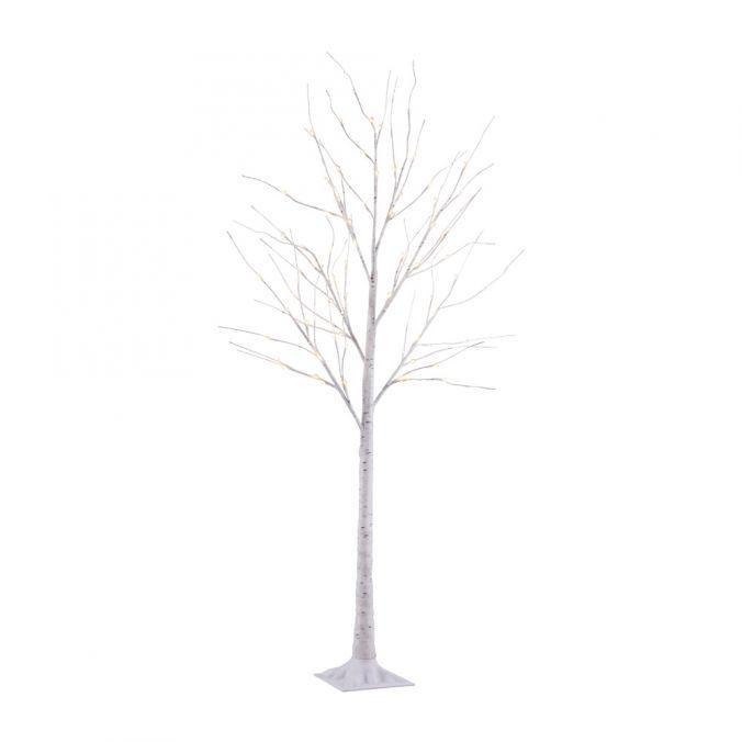 Levně BIRCH LED strom bílý s ochranou proti stříkající vodě s krytím IP44 3000K - LEUCHTEN DIREKT / JUST LIGHT