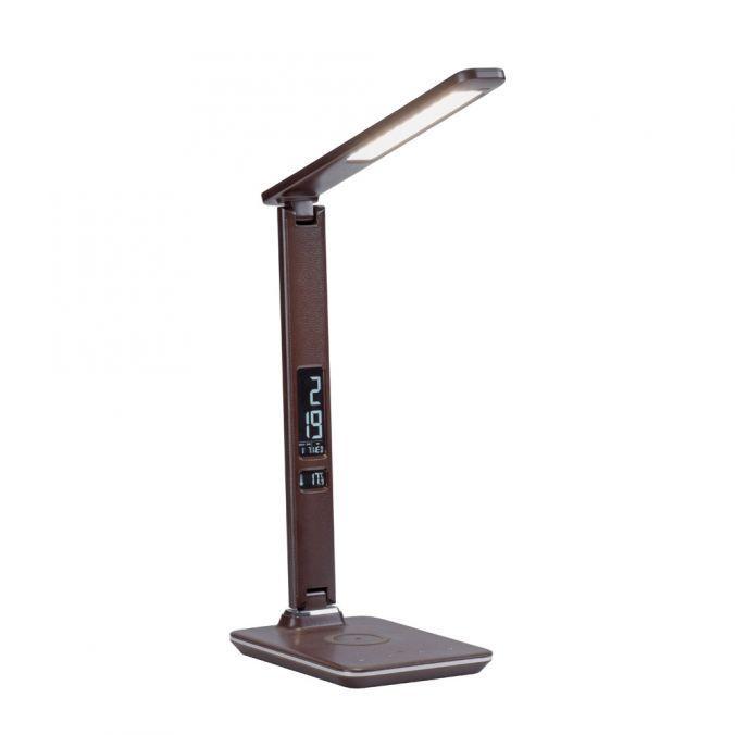 Levně ADRIANO LED stolní lampa hnědá barva s funkcí stmívání, indukčním nabíjením mobilních telefonů a nastavitelnou barvou světla 2700-5000K - PAUL NEUHAUS
