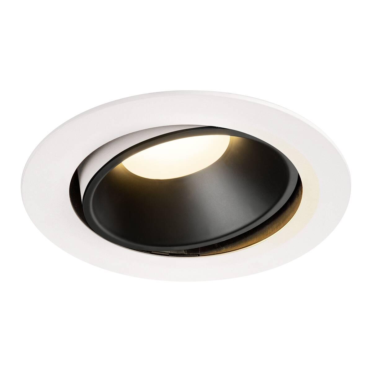 Levně NUMINOS® MOVE DL XL vnitřní LED zápustné stropní svítidlo bílá/černá 3000 K 20° otočné a výkyvné - BIG WHITE (SLV)