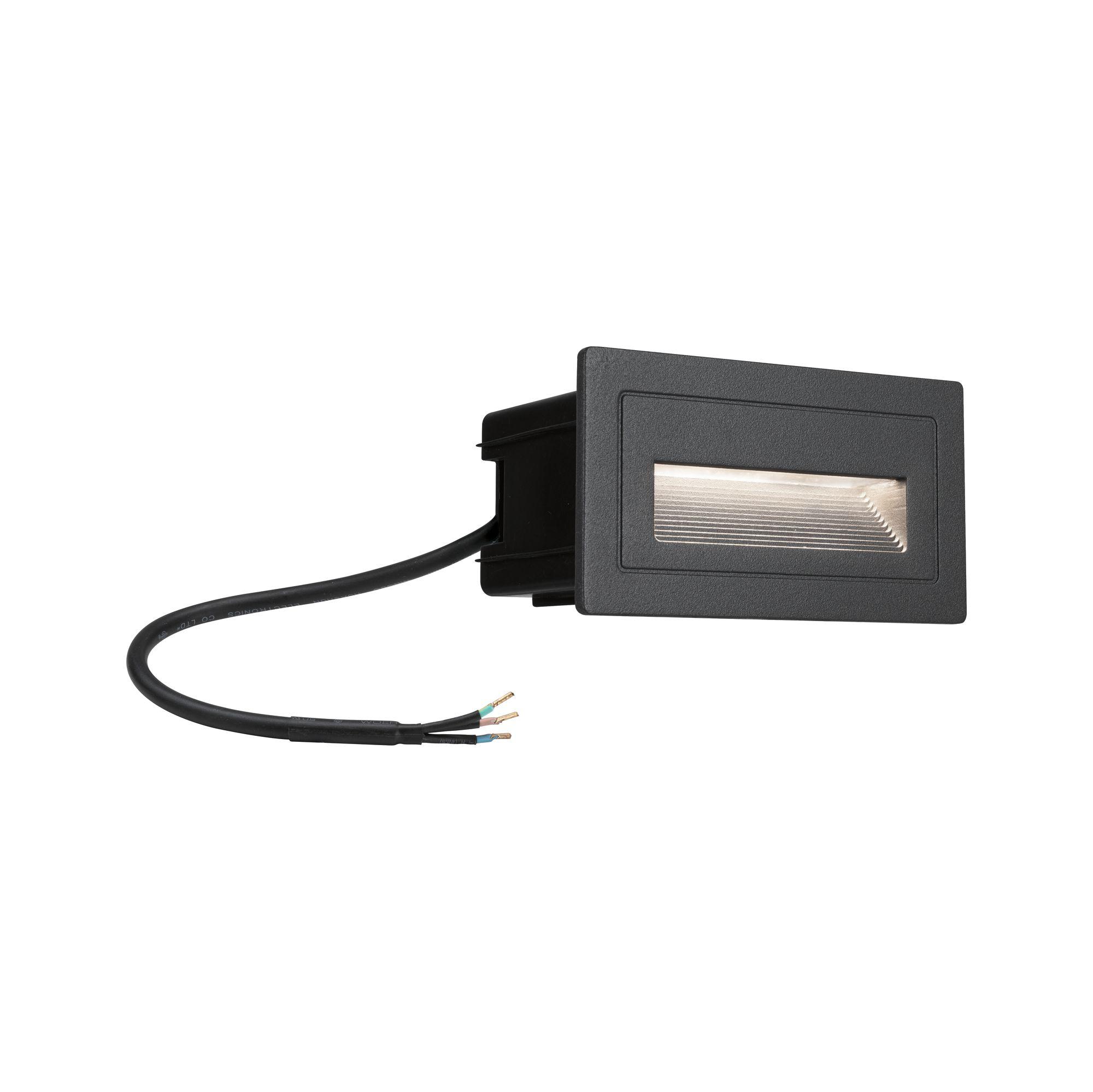 Venkovní vestavné svítidlo do zdi Long LED černá IP44 4W 230V teplá bílá 210x60mm - PAULMANN
