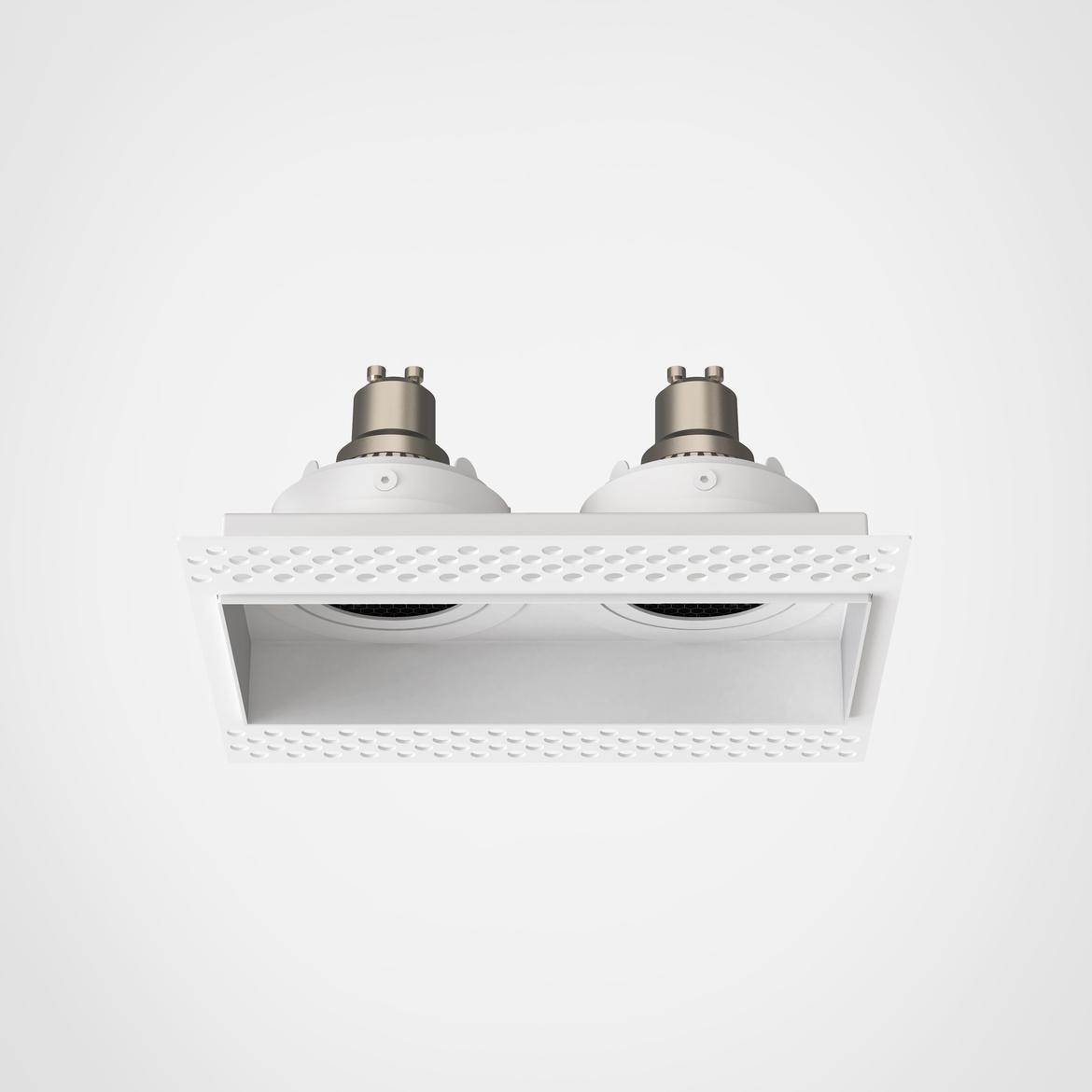 Downlight svítidlo Trimless Square Twin nastavitelné 2x6W GU10 bílá - ASTRO