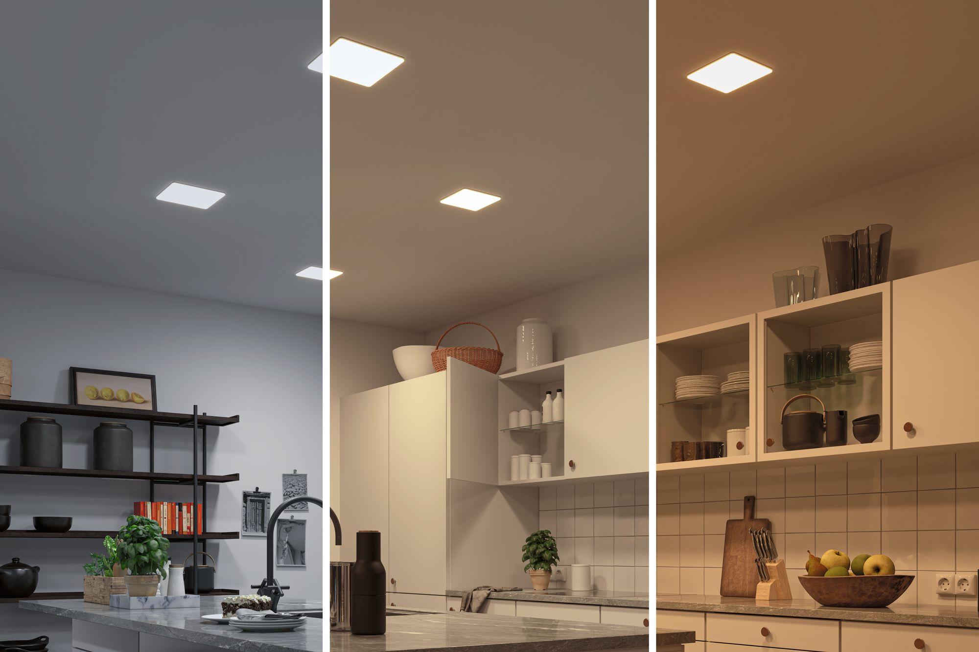 Smart Home Zigbee LED vestavné svítidlo Veluna VariFit měnitelná bílá 215mm x 215mm IP44 17W - PAULMANN