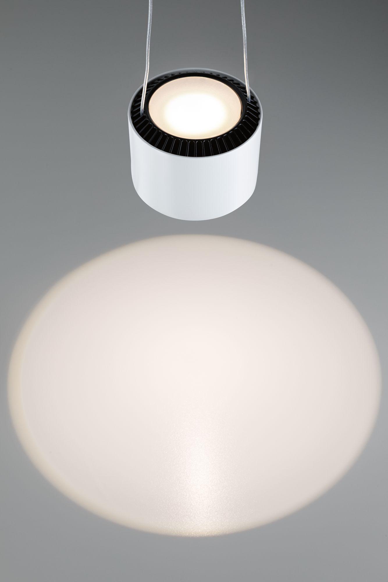 URail LED závěs Aldan 1-ramenné 1x8,5W bílá/černá stmívatelné - PAULMANN