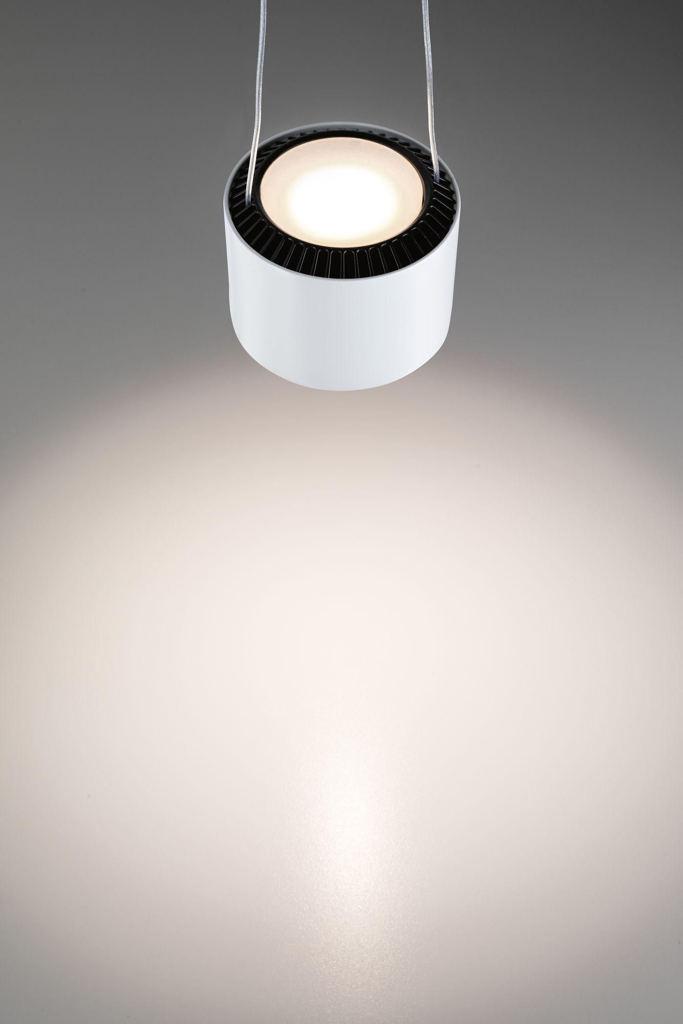 URail LED závěs Aldan 1-ramenné 1x8,5W bílá/černá stmívatelné - PAULMANN